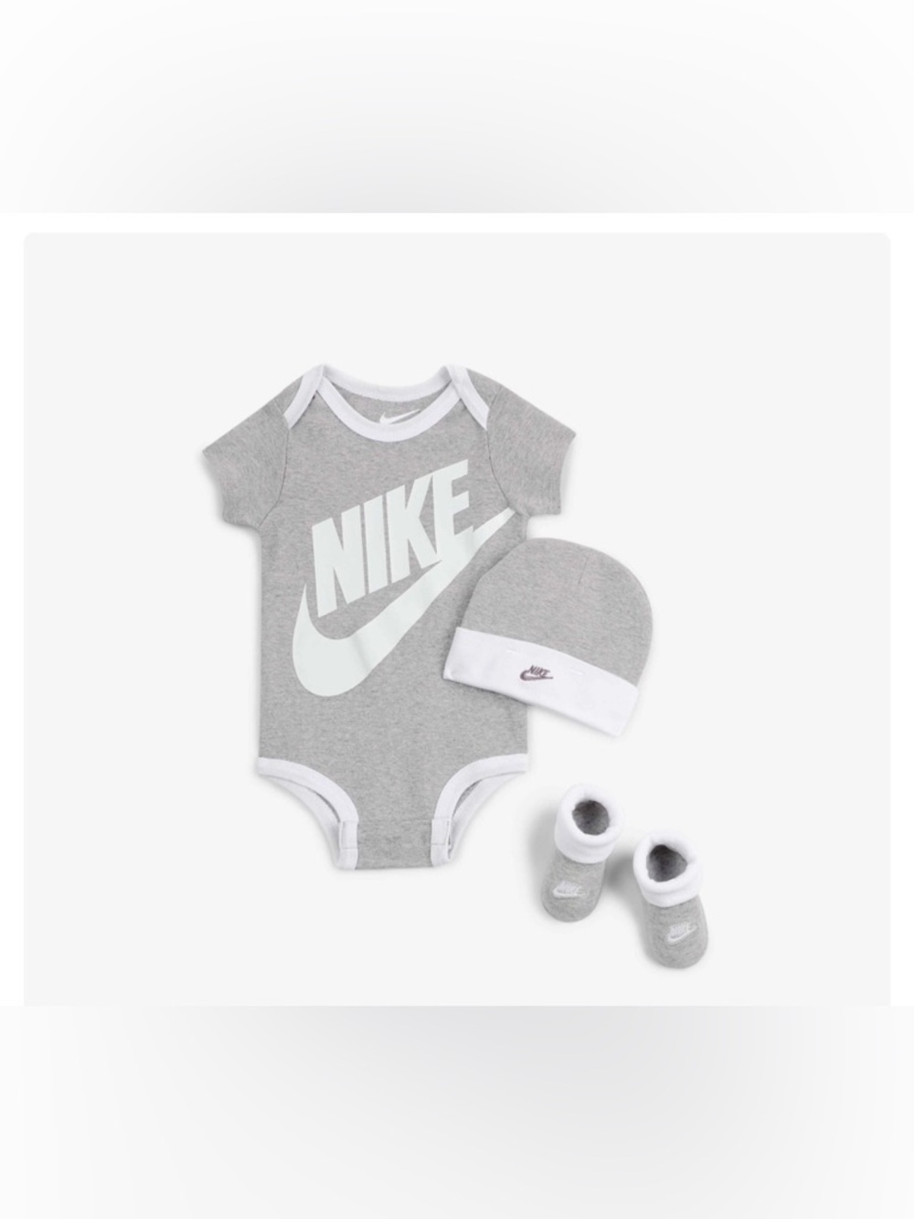 NWT *Bundle of 2* Nike infants boxed onesie gift sets size 0-6m - Picture 5 of 7